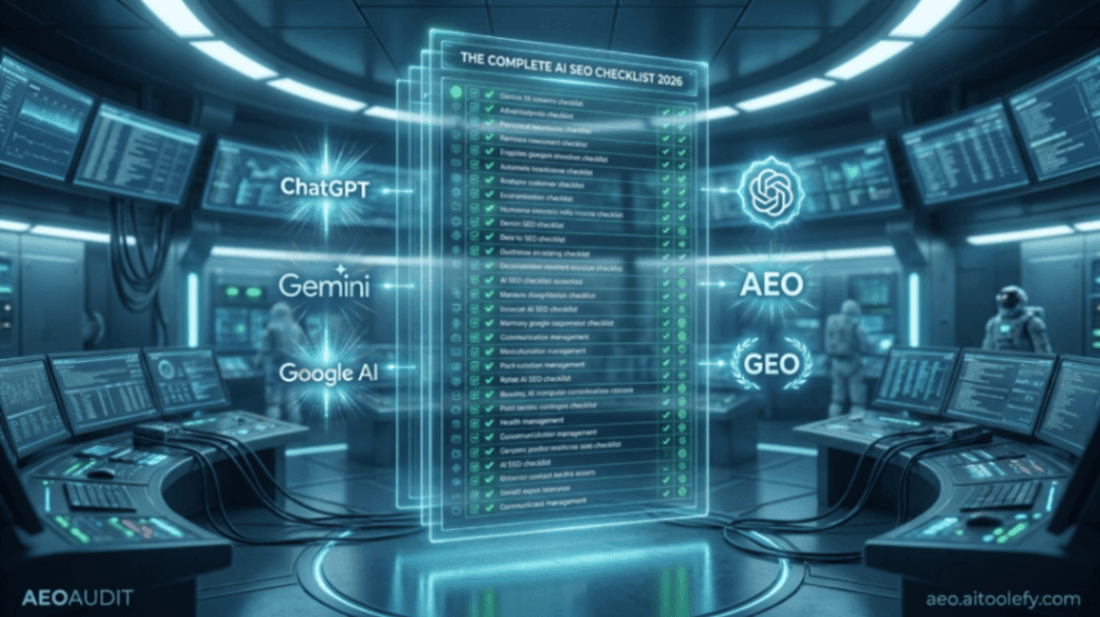 The Complete AI SEO Checklist for 2026: 50 Ways to Rank in ChatGPT, Gemini & Google AI